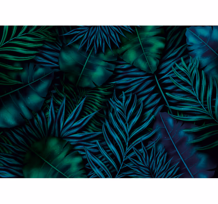 Fotobehang natuur met exotisch loofmotief - TenStickers