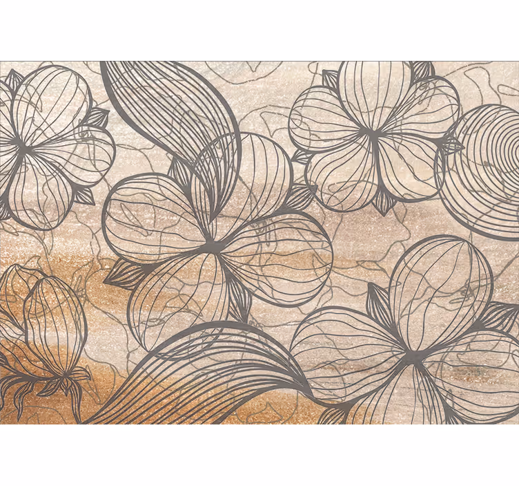 Fotobehang bloemen elegante bloempatronen - TenStickers