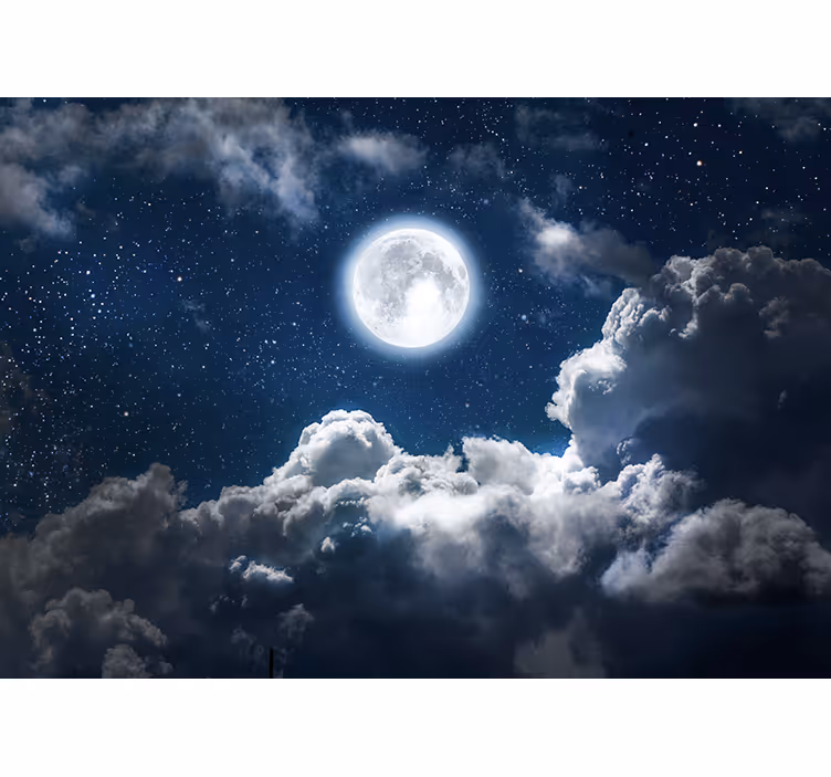 Fotobehang lucht maanavondluchten - TenStickers