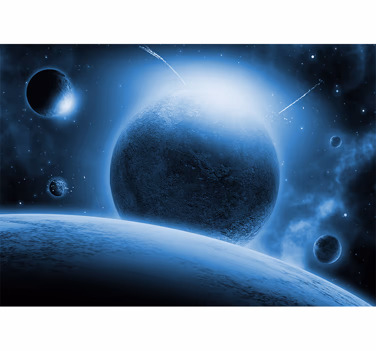 Hemelse planetaire scène foto behang ruimte - TenStickers
