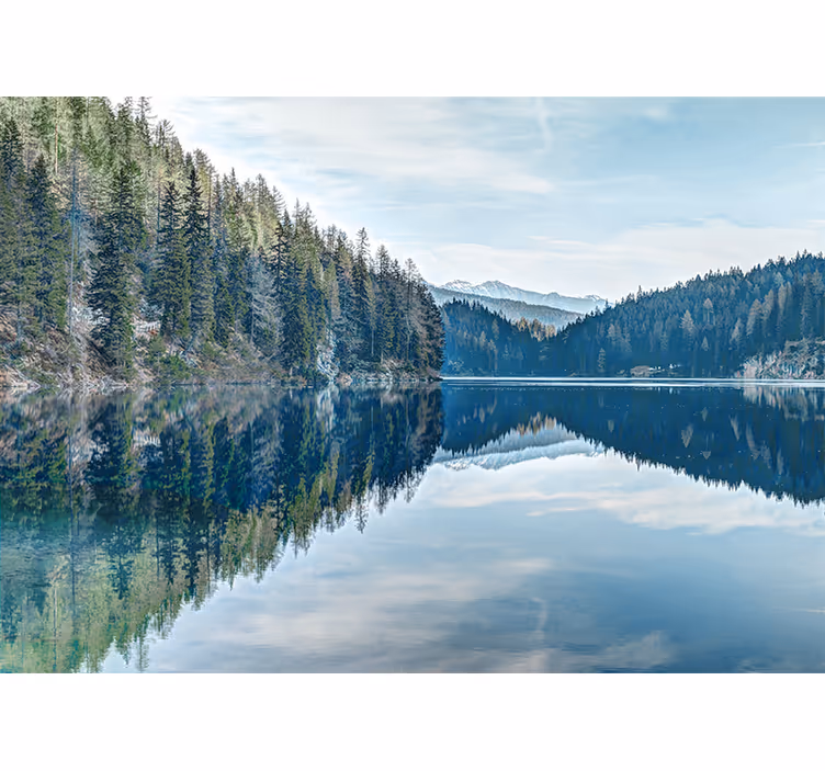 Fotobehang landschap serene berg spiegel - TenStickers