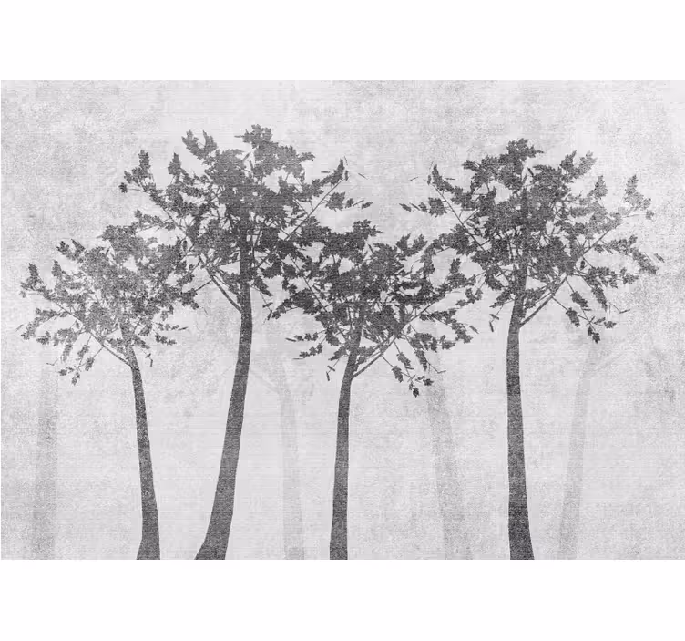 Bomen fotobehang silhouetten van bomen arrangement - TenStickers