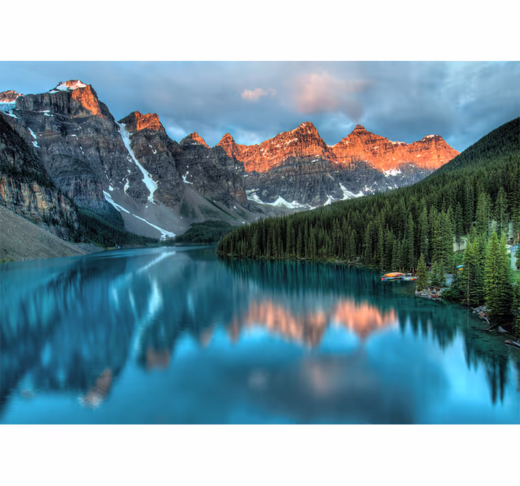 Fotobehang landschap grand alpijns meer - TenStickers