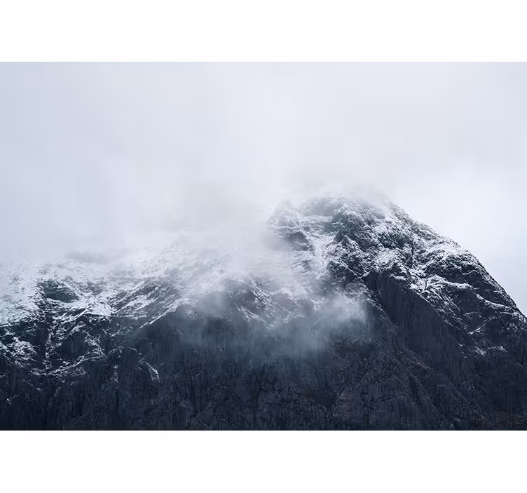 Foto behang bergen ijzige top van de berg - TenStickers