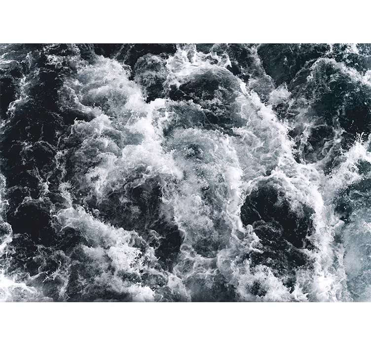 Fotobehang strand woelige oceaangolven - TenStickers