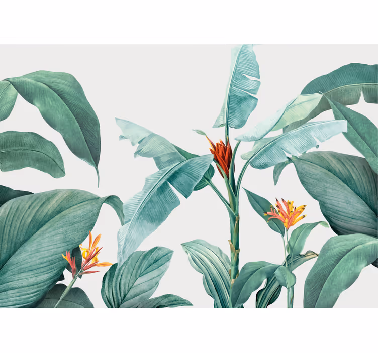 Fotobehang andere bloemen tropische plantenarrangement - TenStickers