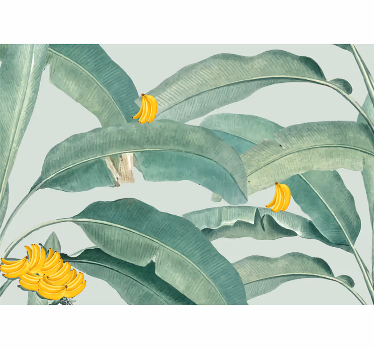 Fotobehang andere bloemen tropisch bananenblad - TenStickers