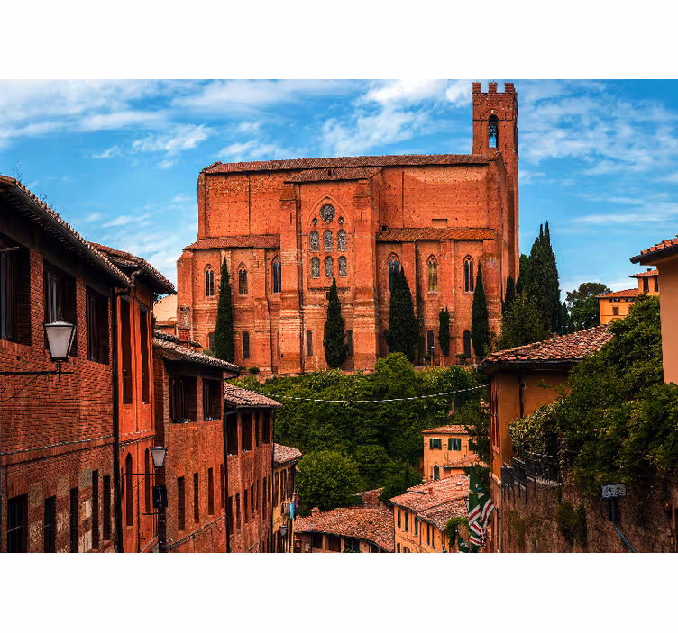 Fotobehang steden en landen historische toscaanse kathedraal - TenStickers