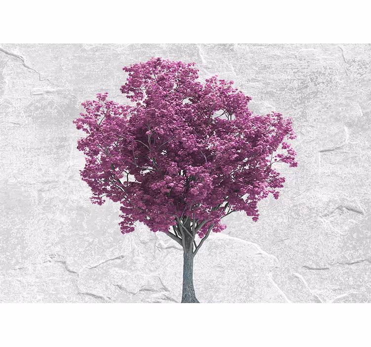 Fotobehang bloemen paarse boomblüten - TenStickers