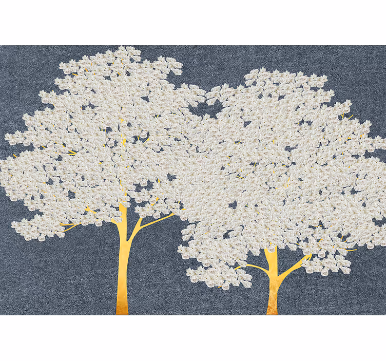 Bomen fotobehang elegante boom silhouetten - TenStickers