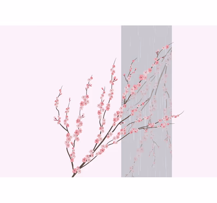 Fotobehang bloemen zachte roze bloemen - TenStickers