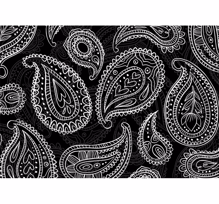 Fotobehang ander print fijne paisley patronen - TenStickers
