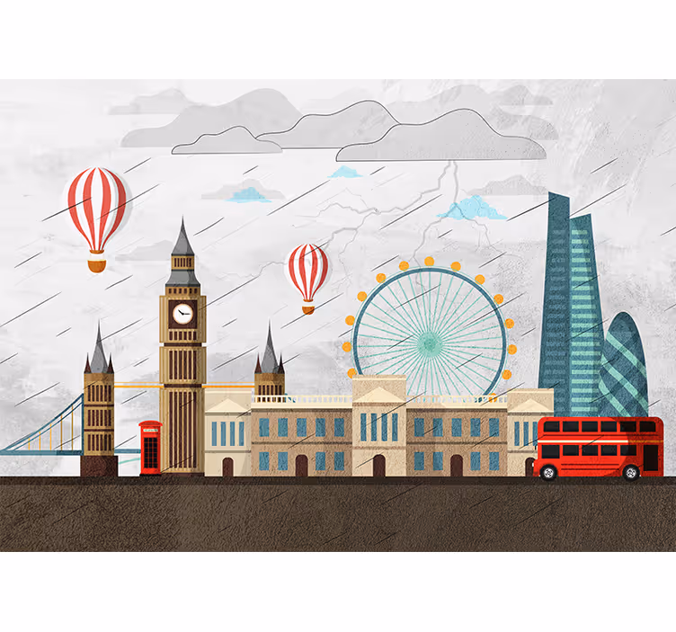 Fotobehang london skyline avontuur - TenStickers