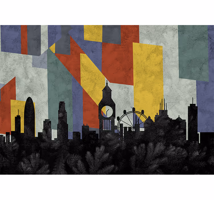 Iconische skyline fotobehang London - TenStickers