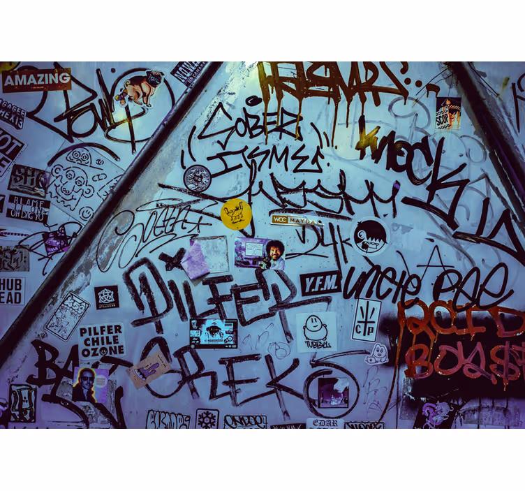 Graffiti fotobehang urban tagging kunst - TenStickers