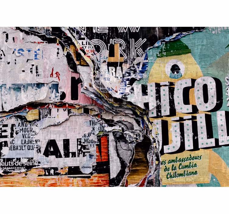 Stedelijke straatcollage graffiti fotobehang - TenStickers