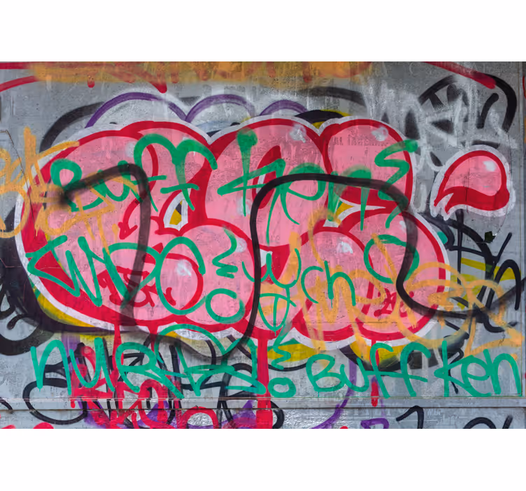 Graffiti fotobehang levendige stads kunst - TenStickers