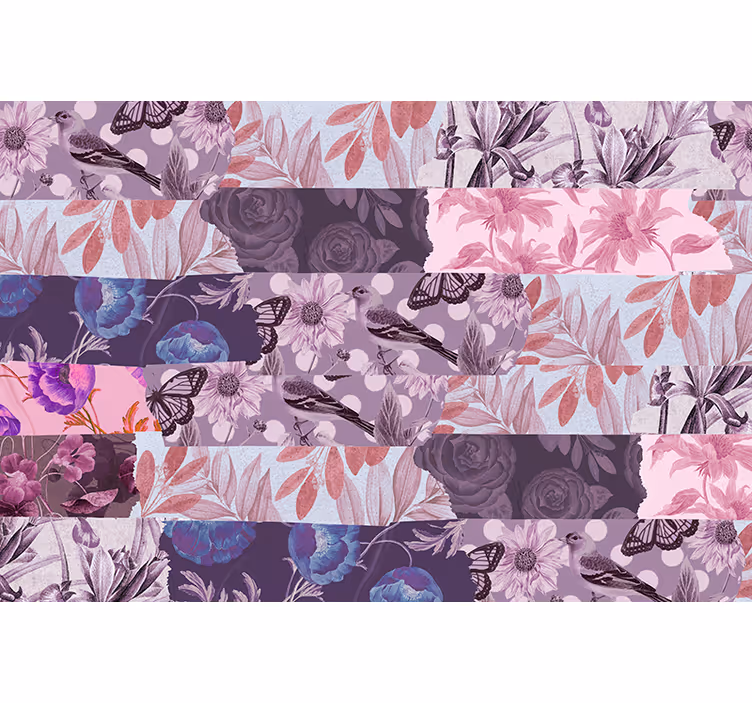 Fotobehang collage lavendel bloemen - TenStickers