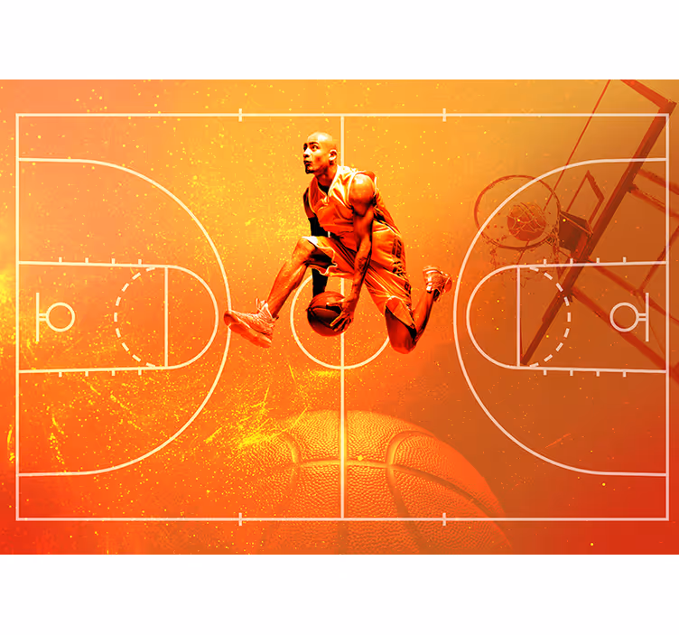Collage basketbal fotobehang - TenStickers
