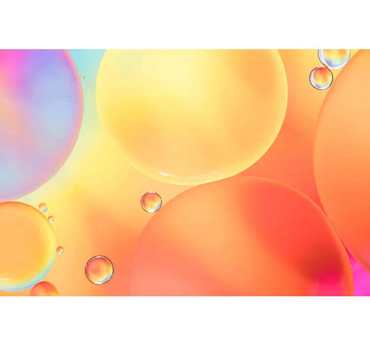 Gradient veelkleurige bellen fotobehang - TenStickers