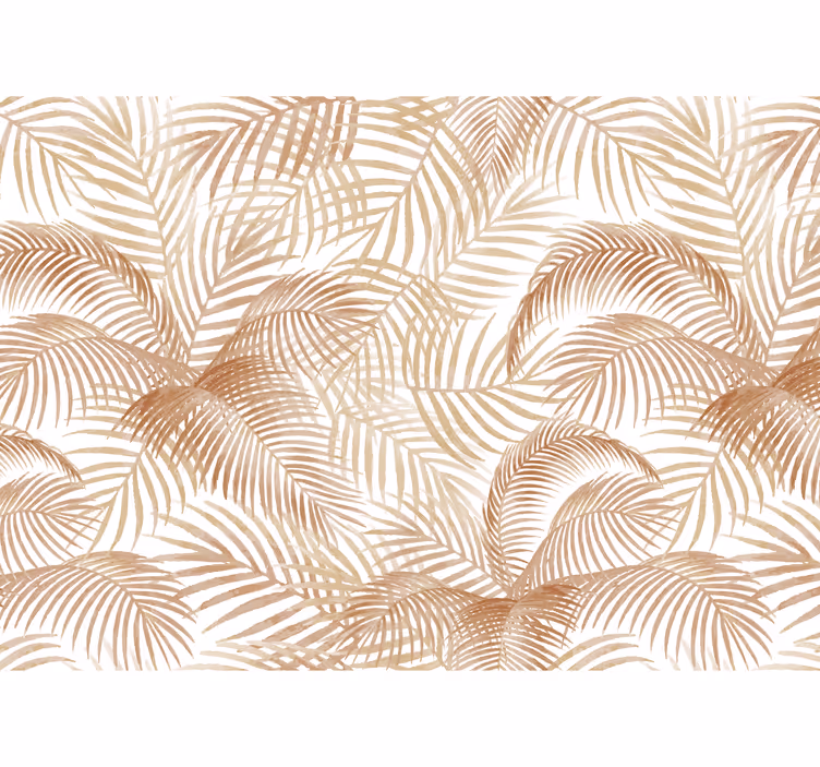 Exotische palmen terracotta fototapet - TenStickers