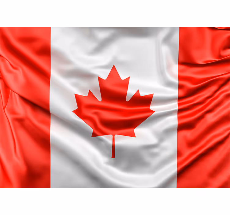 Canadese vlag fotobehang stad - TenStickers