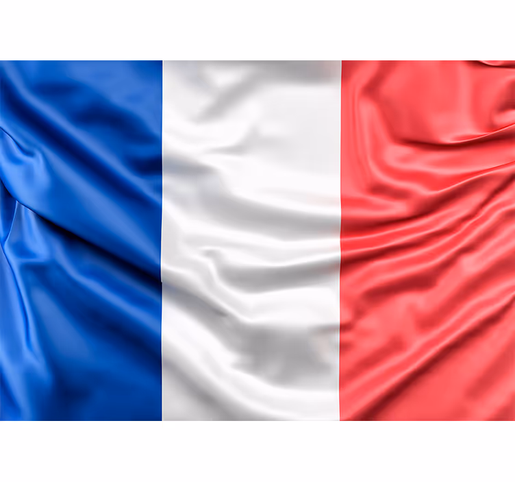 Franse vlag fotobehang stad - TenStickers