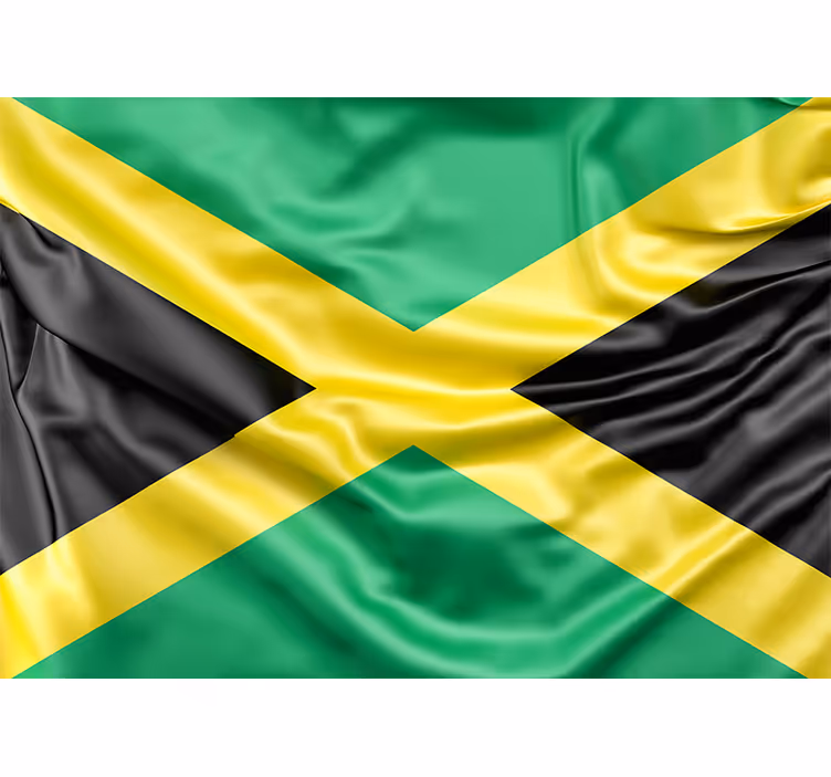Jamaicaanse vlag fotobehang stad - TenStickers