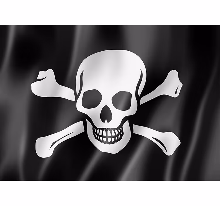 Piraten vlag fotobehang woonkamer - TenStickers