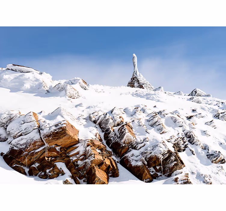 Uitzicht op de alpentop foto behang bergen - TenStickers