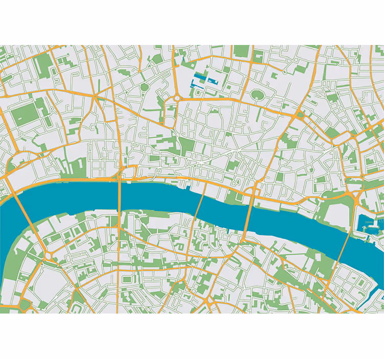 Stedelijke kaartfunctie fotobehang London - TenStickers