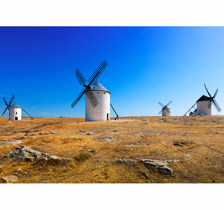 Windmolenlandschap fotobehang landschap - TenStickers
