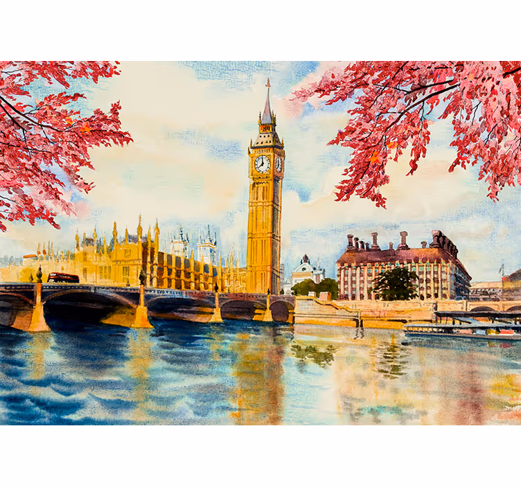 Theems en de big ben fotobehang London - TenStickers