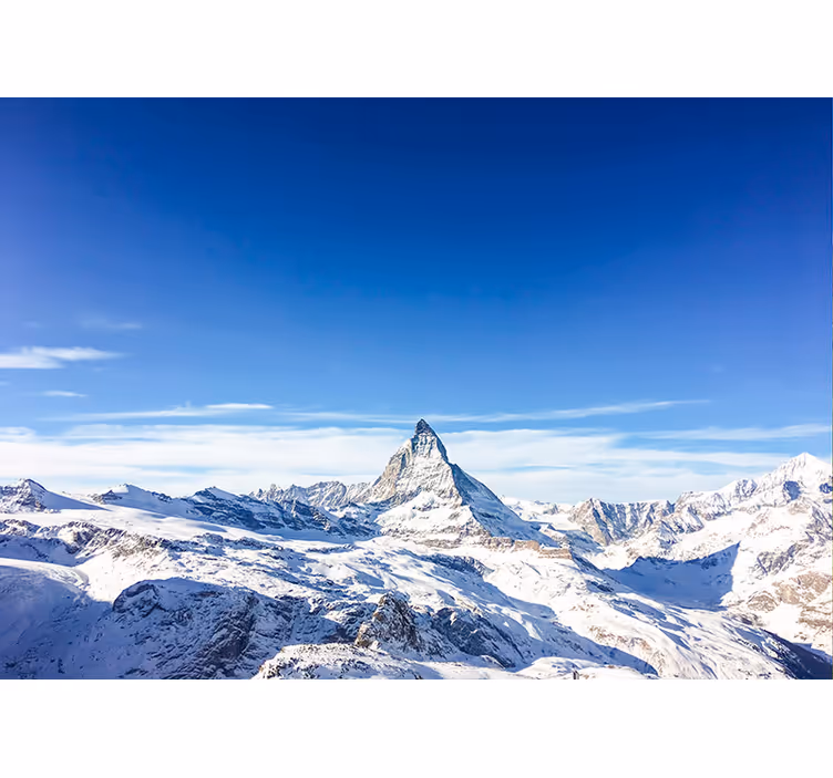 Alpenpanorama uitzicht foto behang bergen - TenStickers