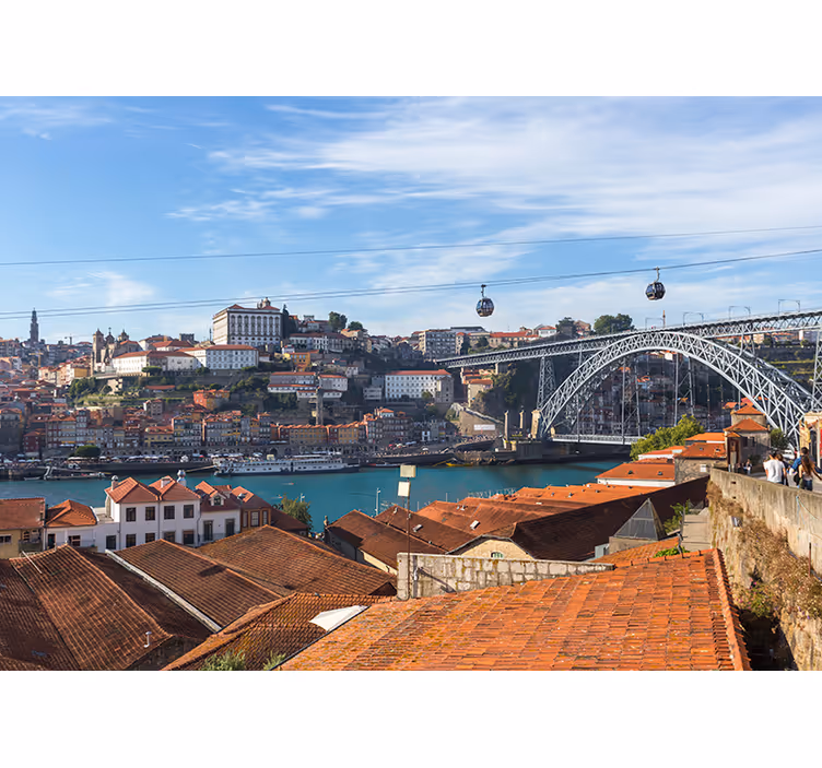 Uitzicht op de rivieroever van porto fotobehang stad - TenStickers