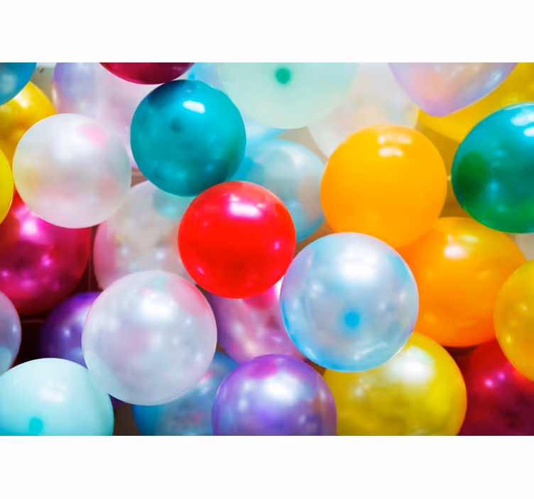 Levendige ballon mozaïek foto behang kinderkamer - TenStickers