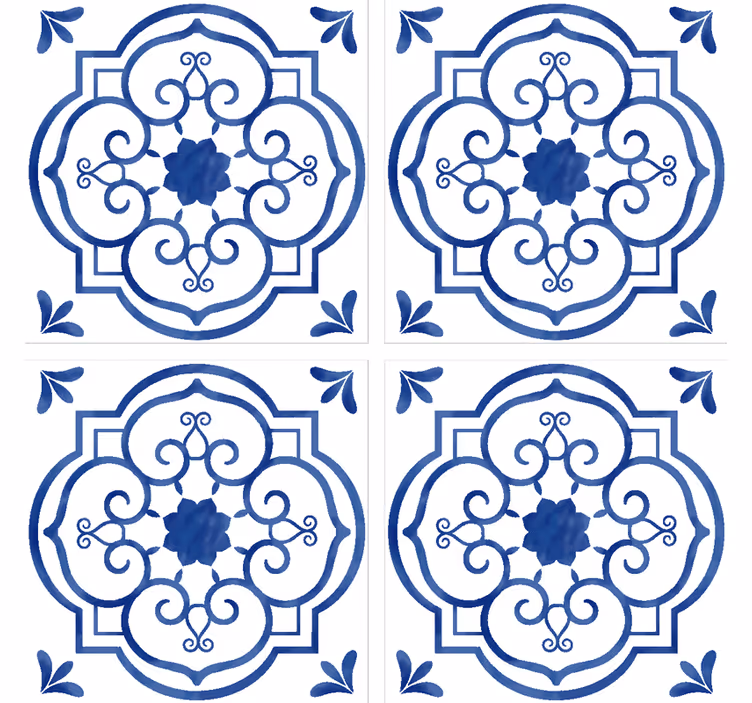 Onderzetters met intricate floral motief - TenStickers