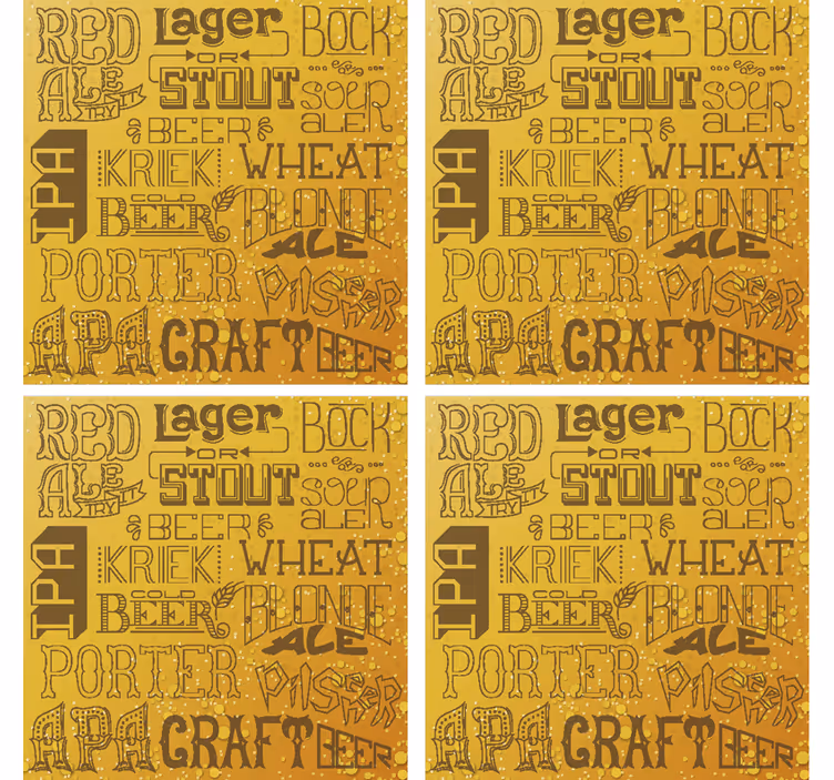 Verschillende biertypes bar onderzetter - TenStickers