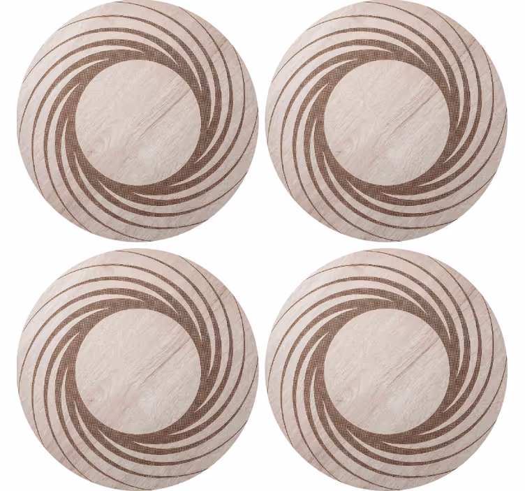 Onderzetters natuurlijke circulaire patroenen - TenStickers