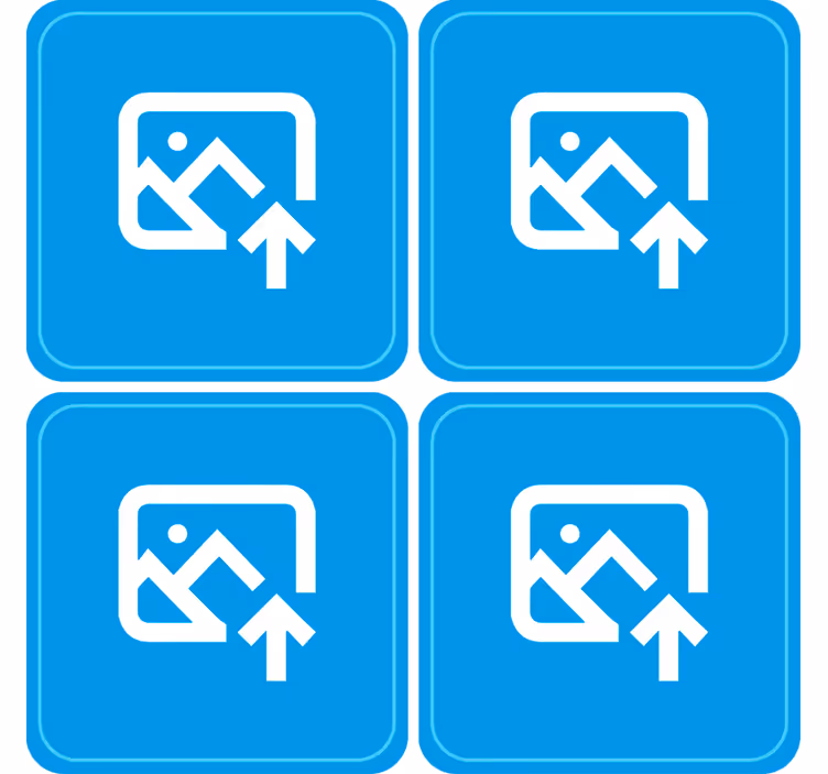 Gepersonaliseerde onderzetters Paar foto - TenStickers