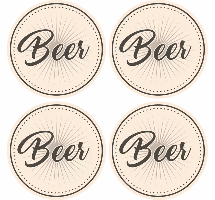 Bier onderzetters elegante brouwerij typografie - TenStickers