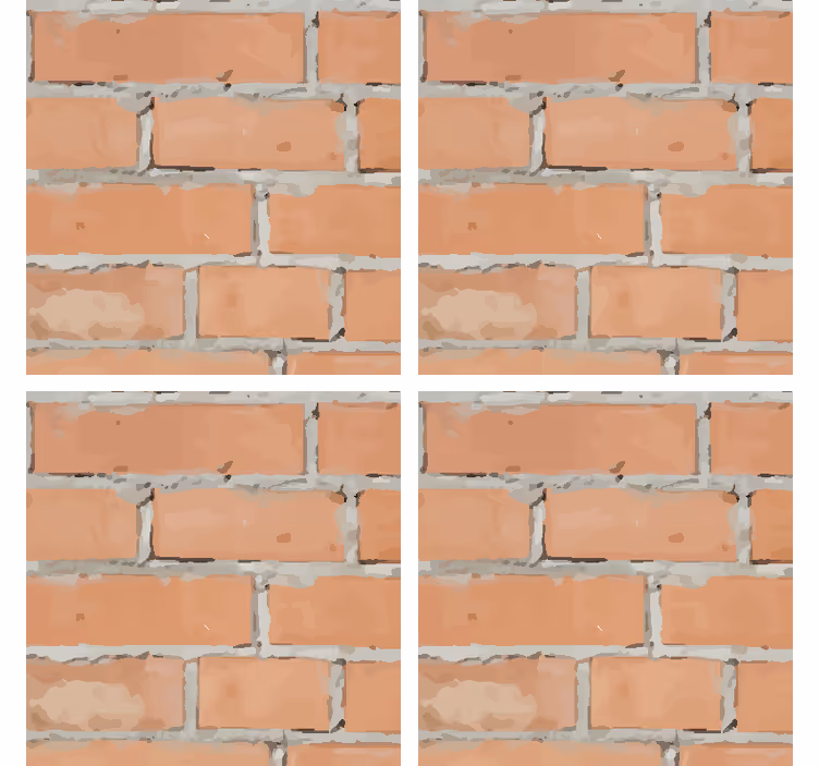 Onderzetters met een gestructureerd baksteenpatroon - TenStickers