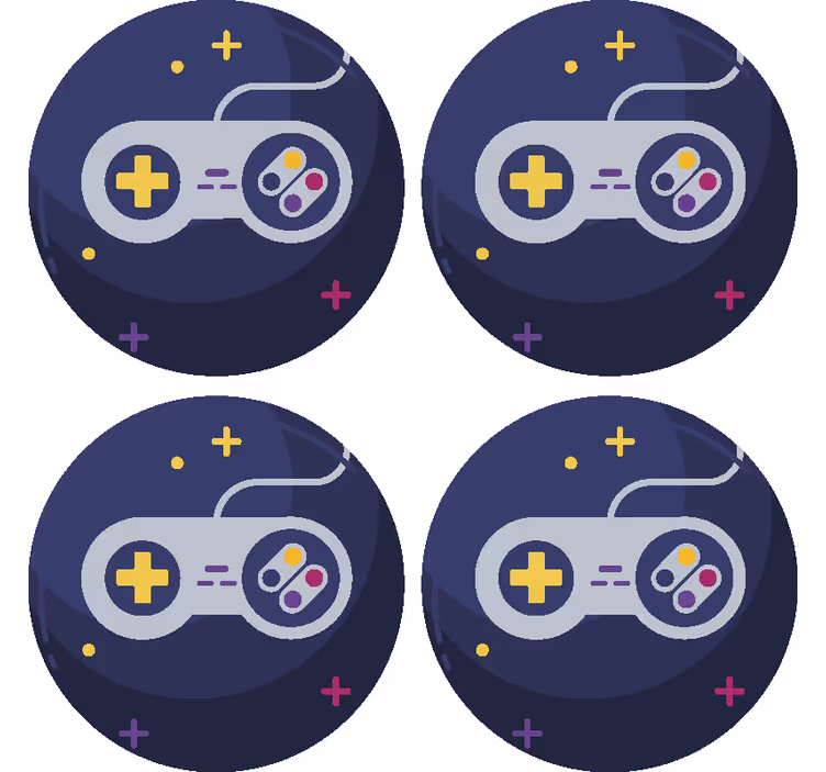 Enge onderzetters multicolore game controller - TenStickers