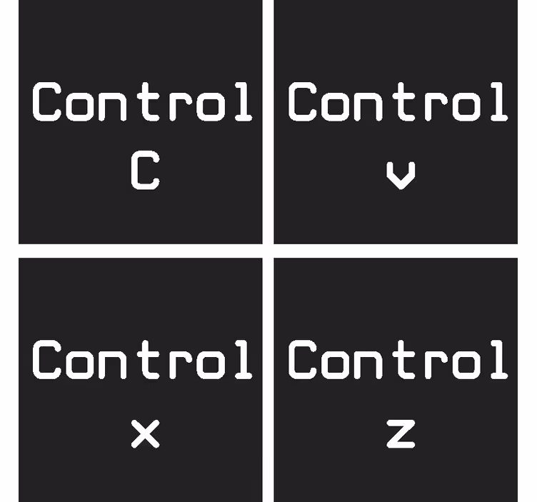 Control C tekst onderzetters - TenStickers