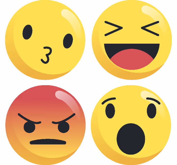Emoticons onderzetters - TenStickers