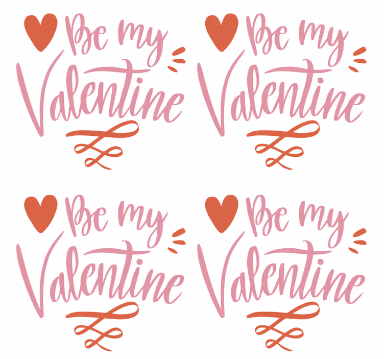 Valentijnshart graphics citaat onderzetters - TenStickers