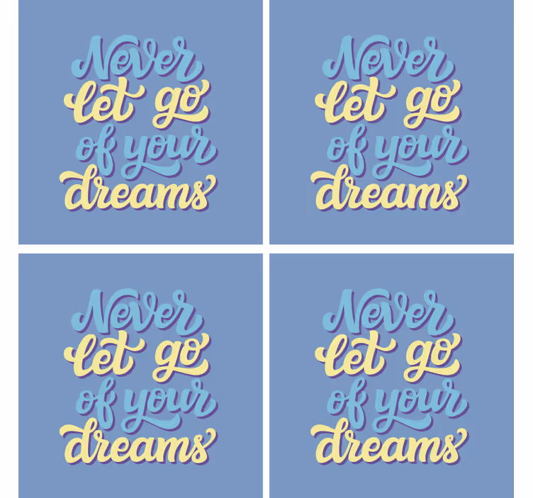 Citaat onderzetters inspirerende typografie kunst - TenStickers