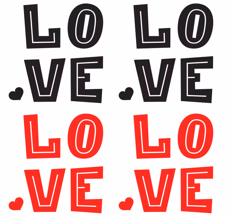 Citaat onderzetters bold love typografie - TenStickers