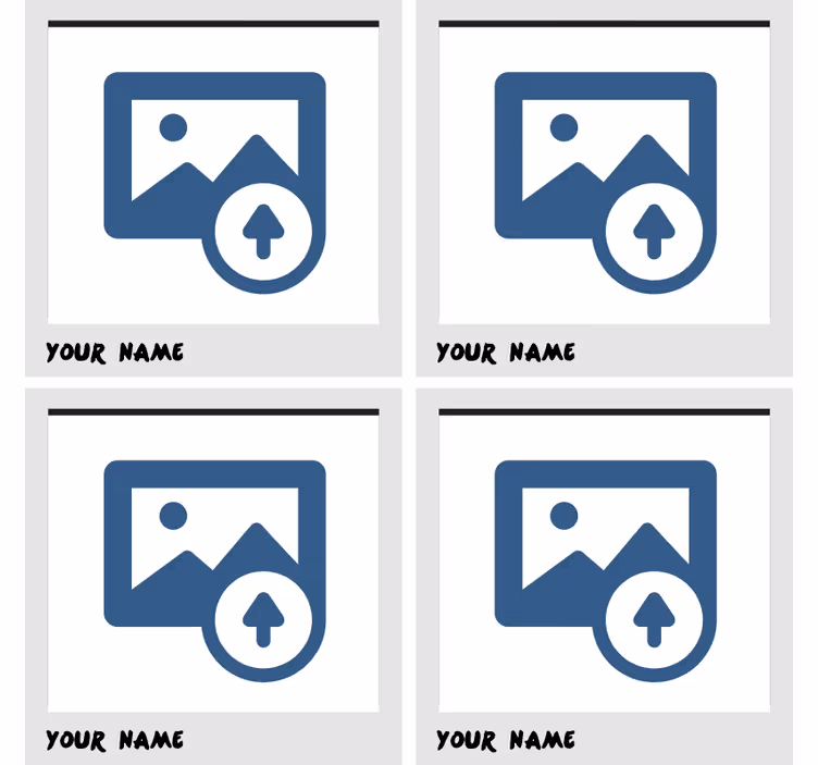 Gepersonaliseerde onderzetters Polaroid frame - TenStickers