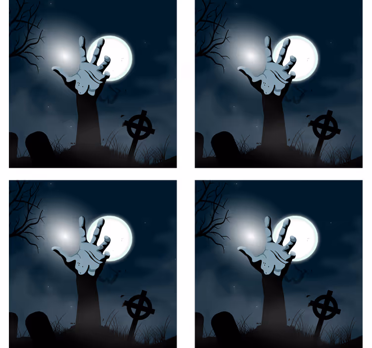 Halloween onderzetters creepy grafhand - TenStickers